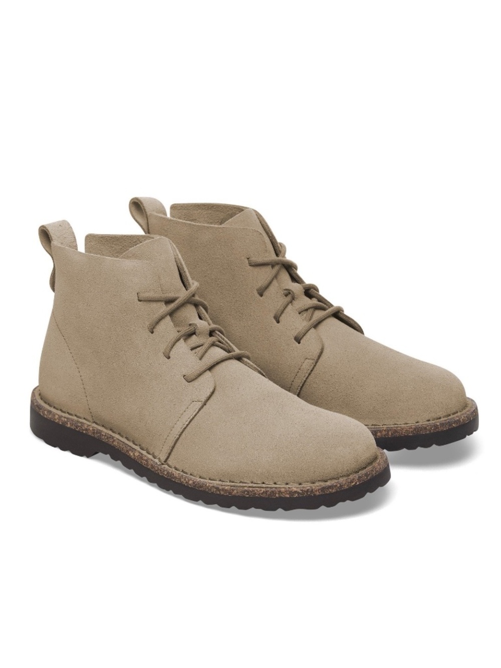 BIRKENSTOCK Uppsala Mid Suede Leather Boots in Taupe Size 38